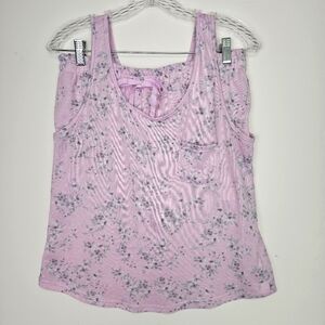 Laura Ashley Pink Pajamas Tank & Shorts Soft Knit Sz Medium Leisurewear